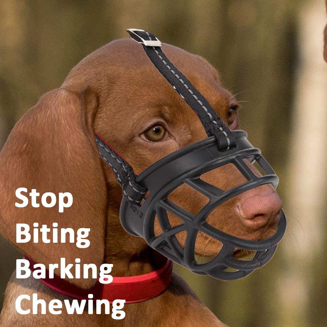 Leather Dog Muzzle for Barking Muzzles Allow Drink ...