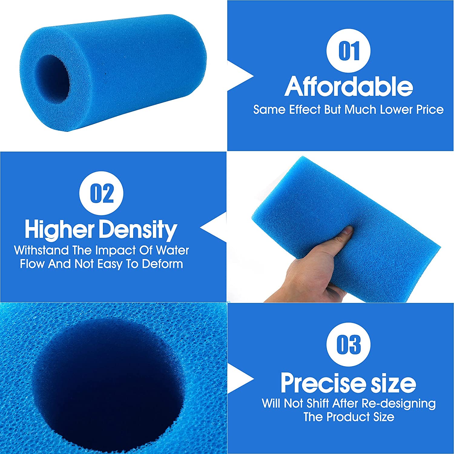 Swimming Pool Filter Foam Reusable Washable Type - Picture 2 of 5