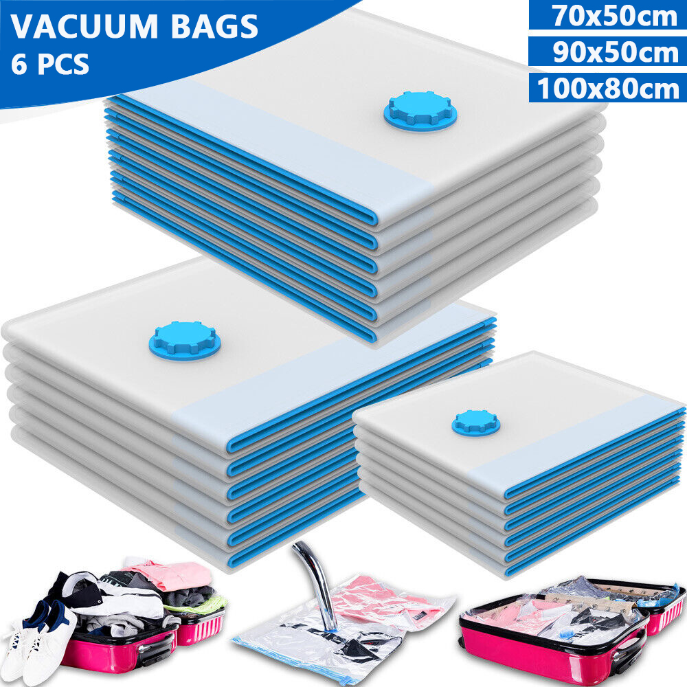 6 X Space Saver Vaccum Vacum-bag Strong Vacuum Storage Space Saving Bags Vac Bag - Picture 10 of 10