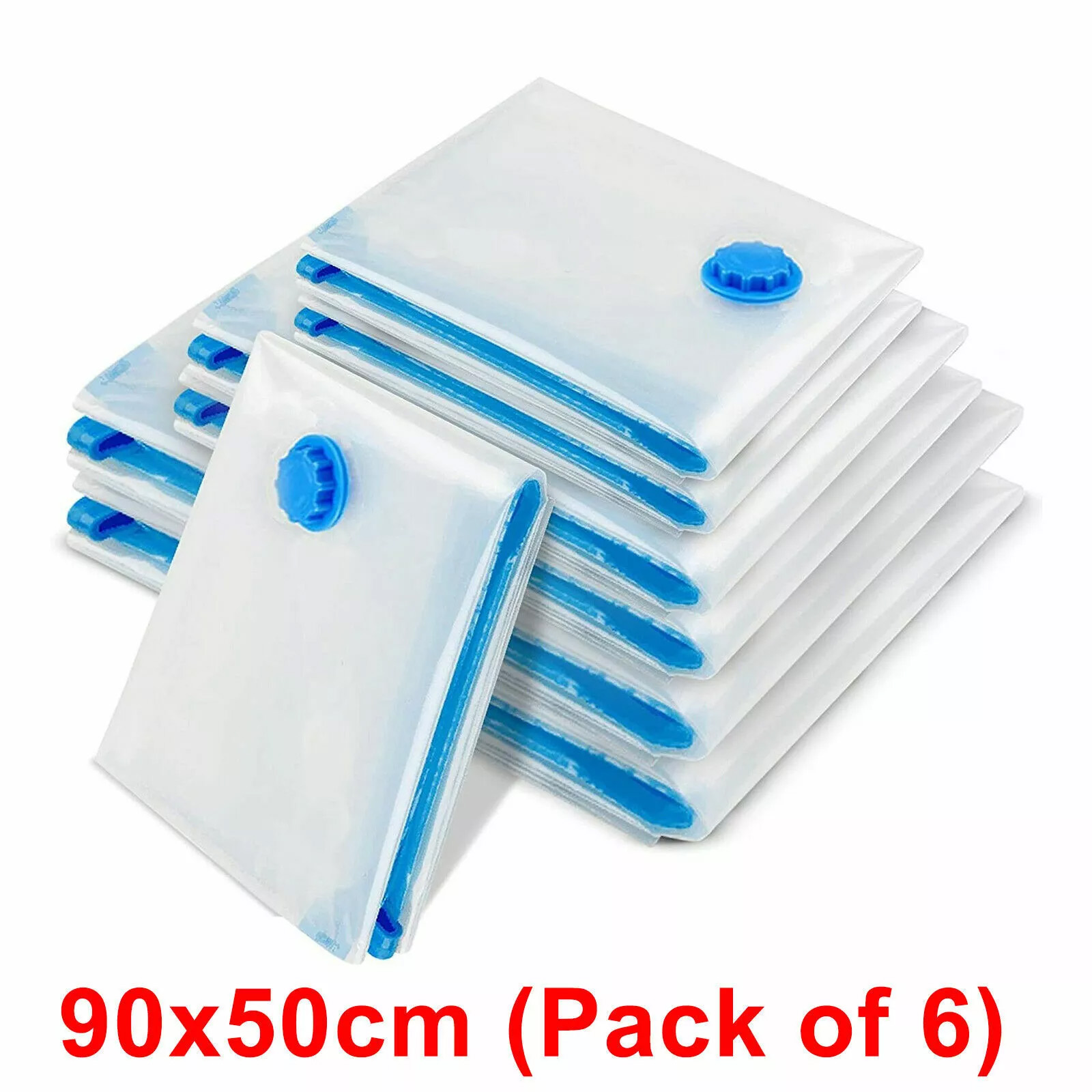 6 X Space Saver Vaccum Vacum-bag Strong Vacuum Storage Space Saving Bags Vac Bag - Picture 3 of 10