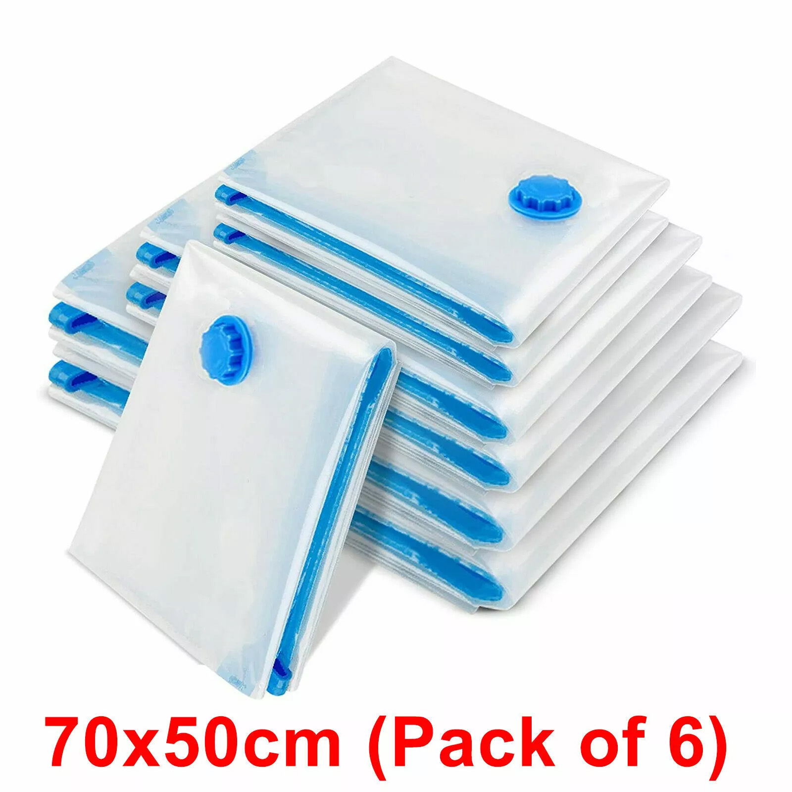 6 X Space Saver Vaccum Vacum-bag Strong Vacuum Storage Space Saving Bags Vac Bag - Picture 4 of 10